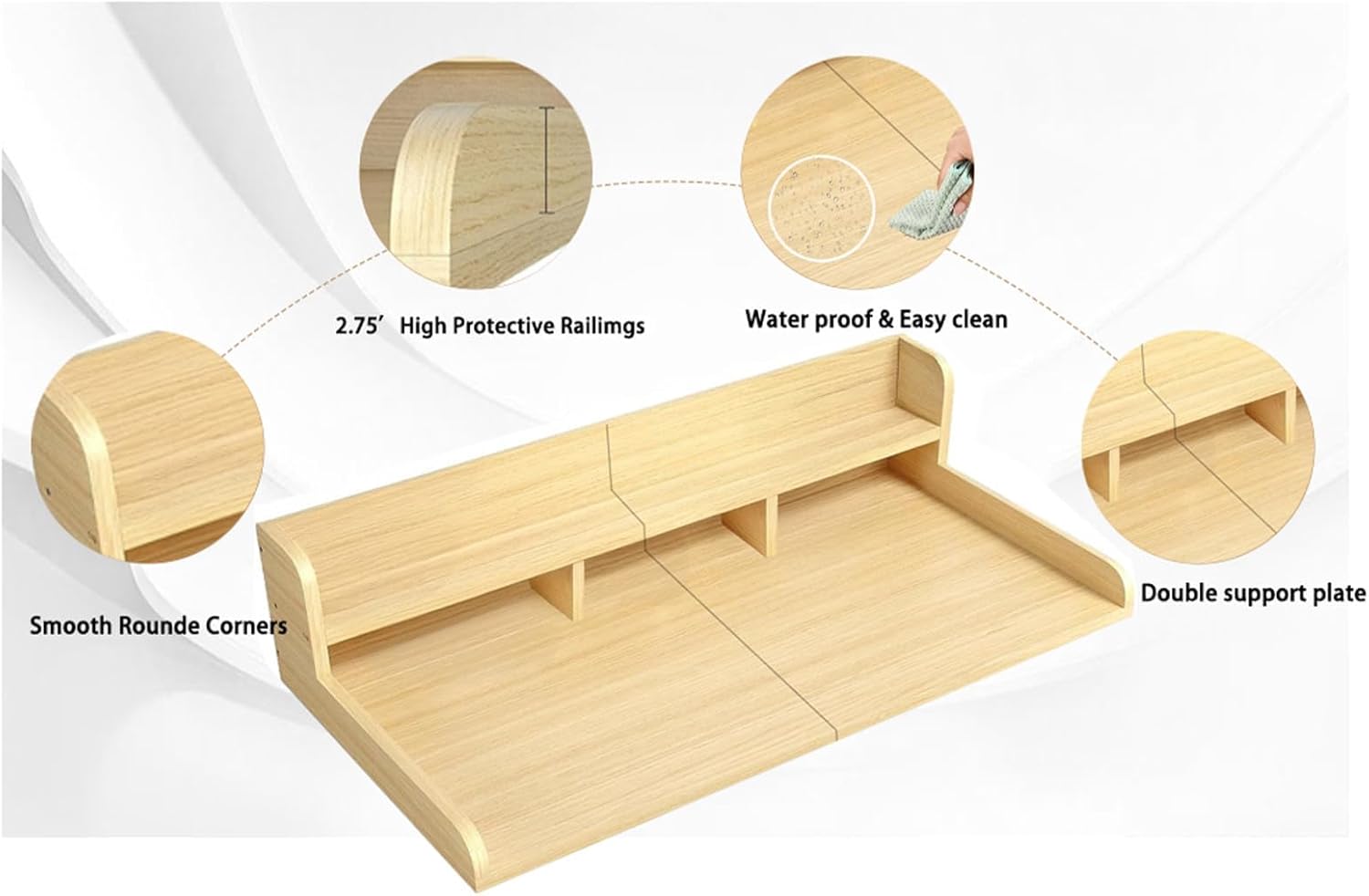 2-Tier Washer Dryer Countertop with Non-Slip Pads Laundry, Laundry Countertop Cover, 54