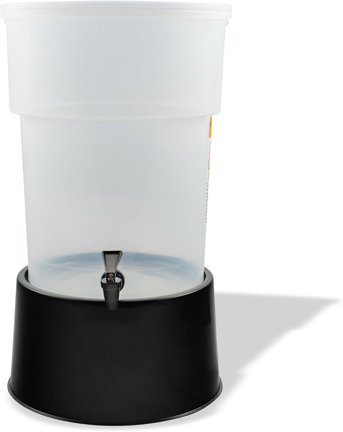 Carlisle FoodService Products Round Beverage Dispenser, Durable Drink Dispenser with Spigot and Sturdy Base for Catering, Events, and Parties, Plastic, 5 Gallons, Black