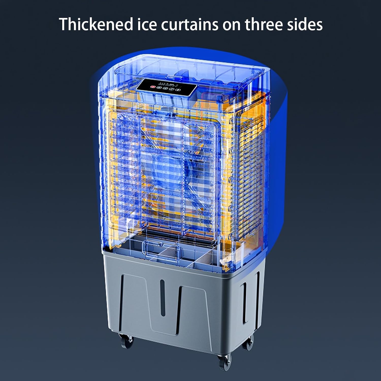 Personal Swamp Cooler, Evaporative Air Cooler with Water Tank, 3 Speed Portable Air Conditioner Fan for Garage, Yard, Room, Factory(54 * 40.5 * 96.5cm)