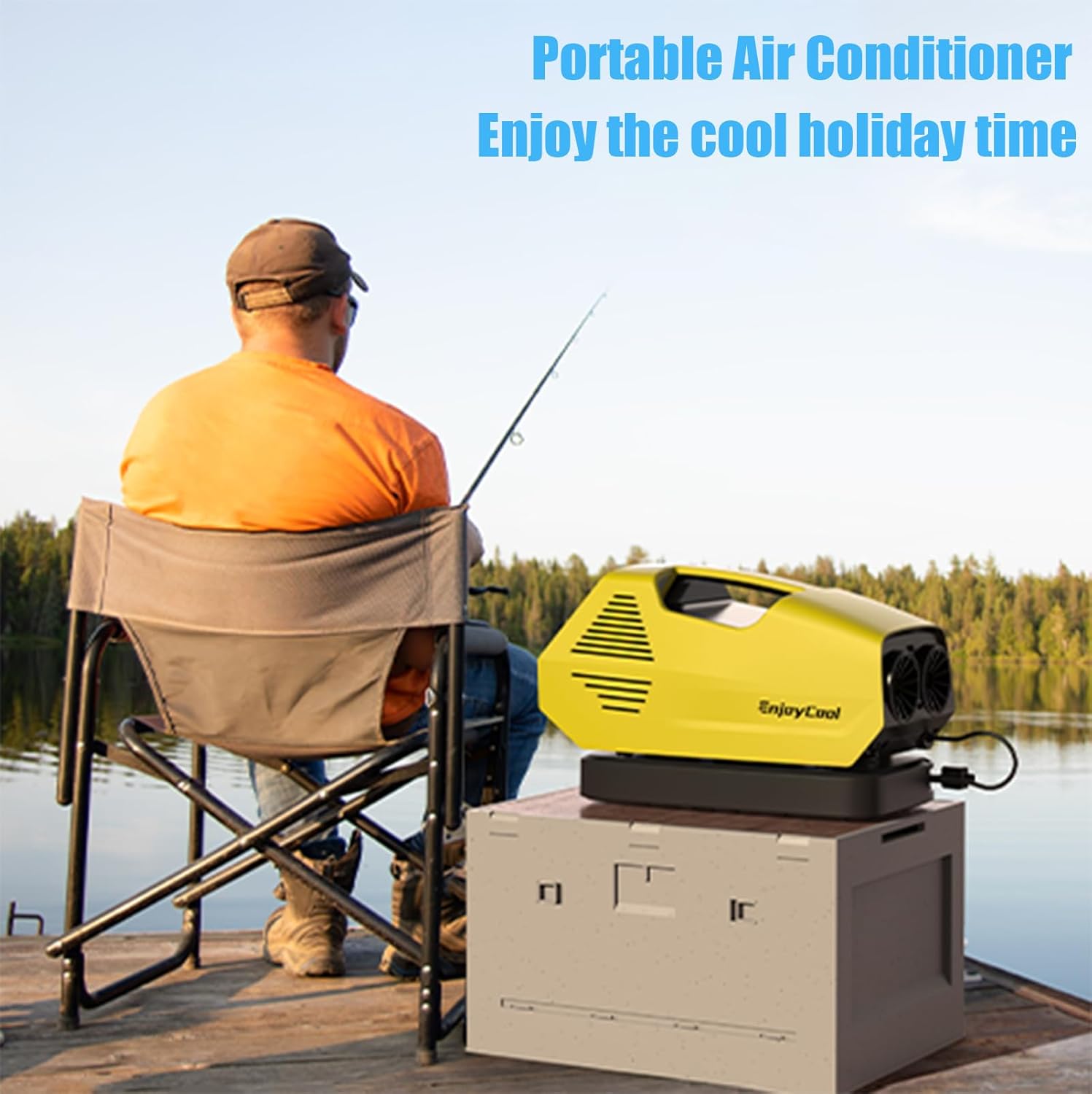 Portable Air Conditioner Tent Air Conditioner Camping Air Conditioner Fast Cooling Portable Air Conditioner Camping Portable Ac for Camping Portable Ac for Truck Outdoor/Rvs/Fishing Or Pet blue
