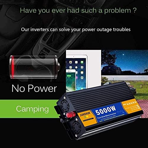 3000W 4000W 5000W 6000W 8000W Power Inverter 12V/24V/48V to 220v Pure Sine Wave Inverter for Microwave Oven - Car Voltage Converter DC to AC with LCD Display,3000W-220Vto12V