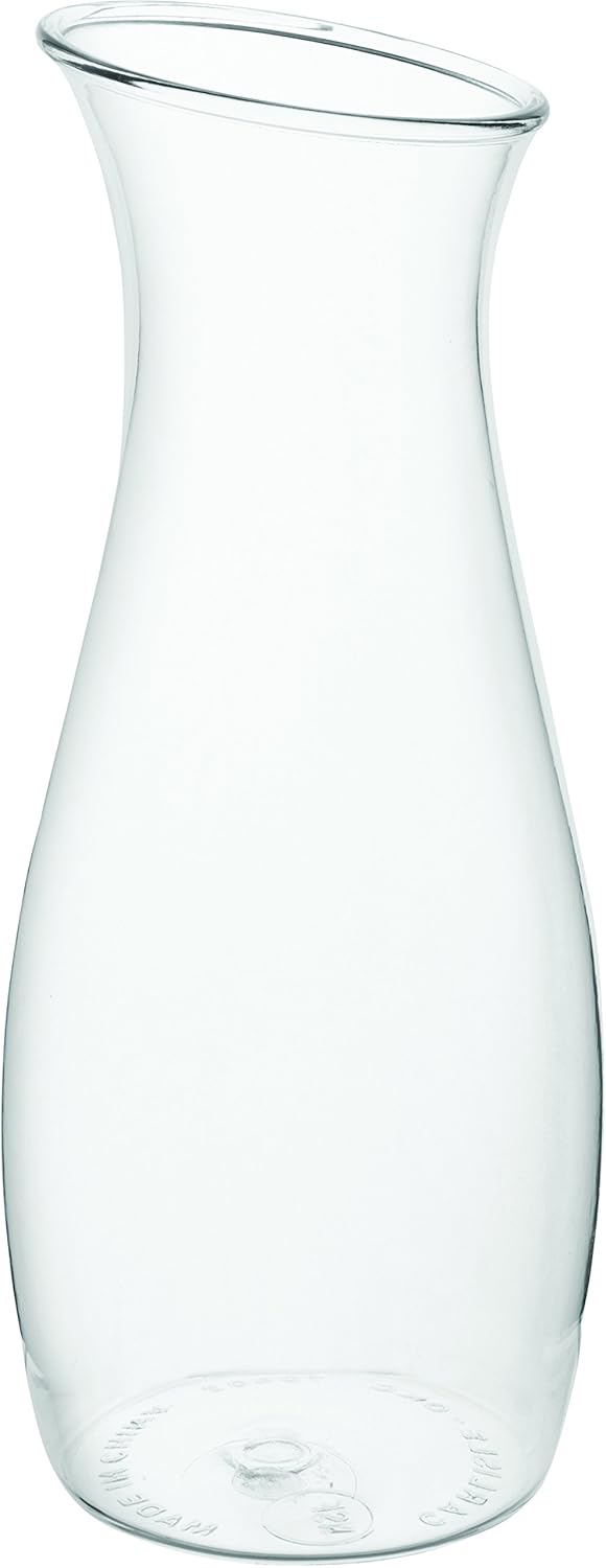 Carlisle FoodService Products 7090307 Cascata Carafe Juice Jar Beverage Decanter Only, Plastic, 1.5 L, Clear (Pack of 12)