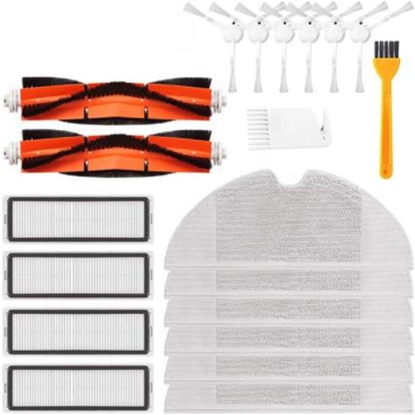 Mop Cleaner Roller Brush Hepa Filter，Compatible for Mijia 1C 2C STYTJ01ZHM，Compatible for Dreame F9 Robot Vacuum Cleaner Accessories Spare Parts(H)