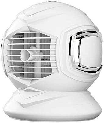 Portable Air Conditioner, Rechargeable Mini Personal Air Cooler Fan with 3 Speed Modes, USB Powered Humidifier, Auto Oscillation Desk Fan for Room Office (White)