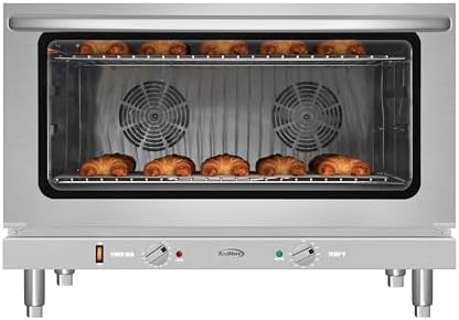 KoolMore 32 in. Commercial Countertop Convection Oven, Holds Full Size Pans, 4 Racks and 3500W of Power, 240V in Stainless-Steel, ETL Listed for Safety and Sanitation (KM-CTCO-44)