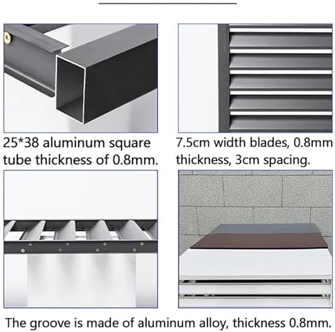 Outdoor Aluminum Air Conditioner Cover, Freestanding Privacy Screen Fence Panels Trash Can Enclosure, Condenser Protective Cover AC Unit Cover Pool Equipment Enclosure Flower Stand ( Color : White1