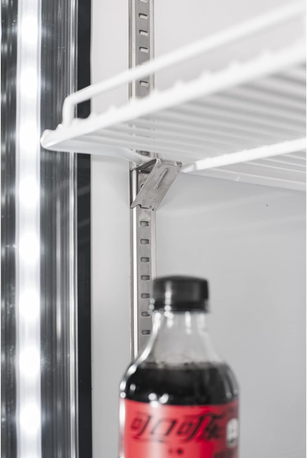 Merchandiser Refrigerator with 2 Glass Doors, 31 cu ft Beverage Display Cooler, Upright Fridge with LED Lighting, Adjustable Shelves for Beverages, Beer and Drinks, Swing Door, Black