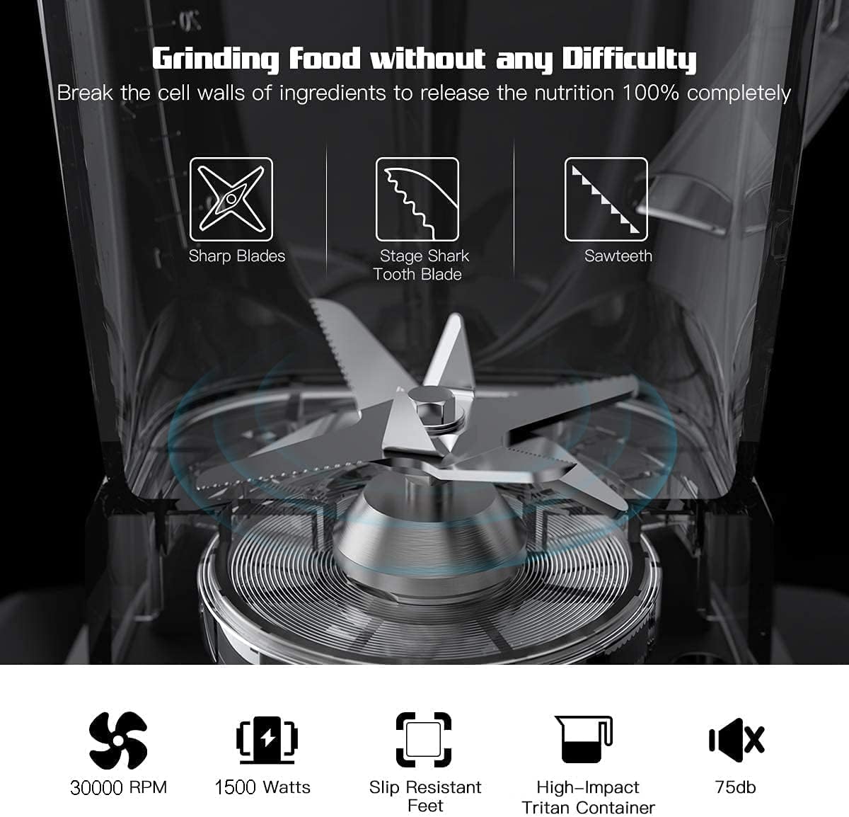 Commercial Milk Tea Shop Smoothie Maker, Grinder, Making Smoothies, Milkshakes, Soups, Quick Blending Shaved Smoothie Maker