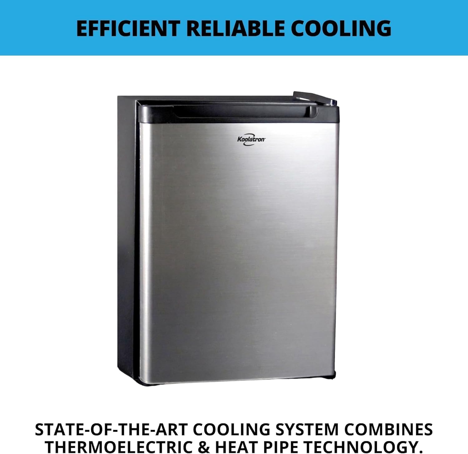 Koolatron 12V / 110V Refrigerator - Mini Fridge for Trucks Cool Storage for Kitchen Bedroom Office Travel Camping Dorms Compact Free Standing Neveras Pequeñpara Apartment 1.76 cu.ft - Black