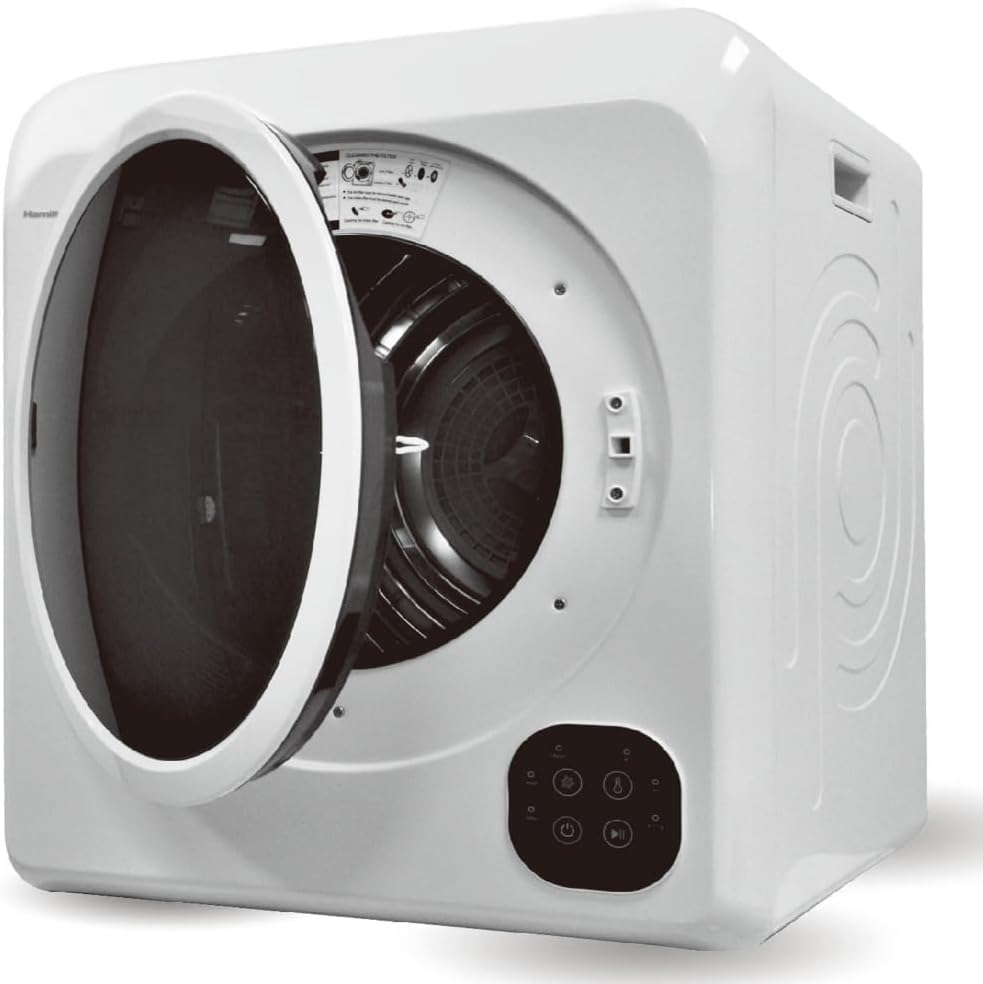 HAMILTON BEACH Electric Compact Portable TOUCHSCREEN Laundry Dryer, White