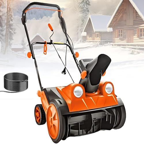 Electric High-Horsepower Snow Shovel, 2200W Push Snow Shovel with LED Headlights, Cleaning Width 46CM,Outdoor Snow Plow Tool, Snow Clearing Artifact for School Roads, Driveway Clearing