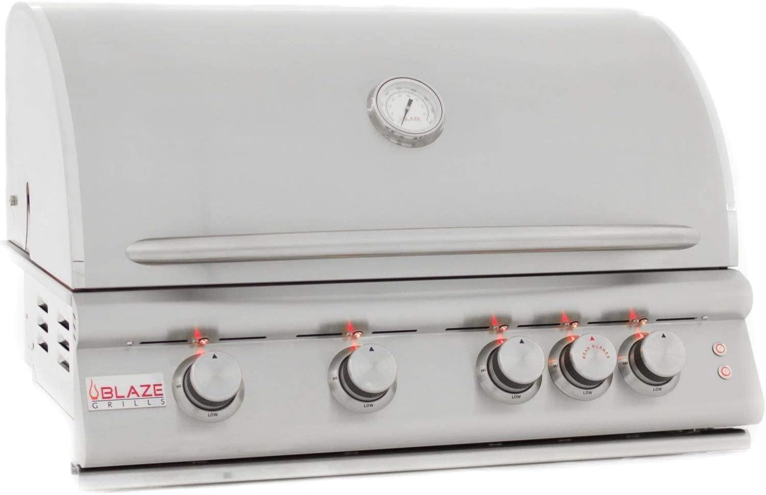 Blaze Marine Grade Stainless Steel Built-in Propane Gas Grill with Lights (BLZ-4LTE2MG-LP), 32-inch