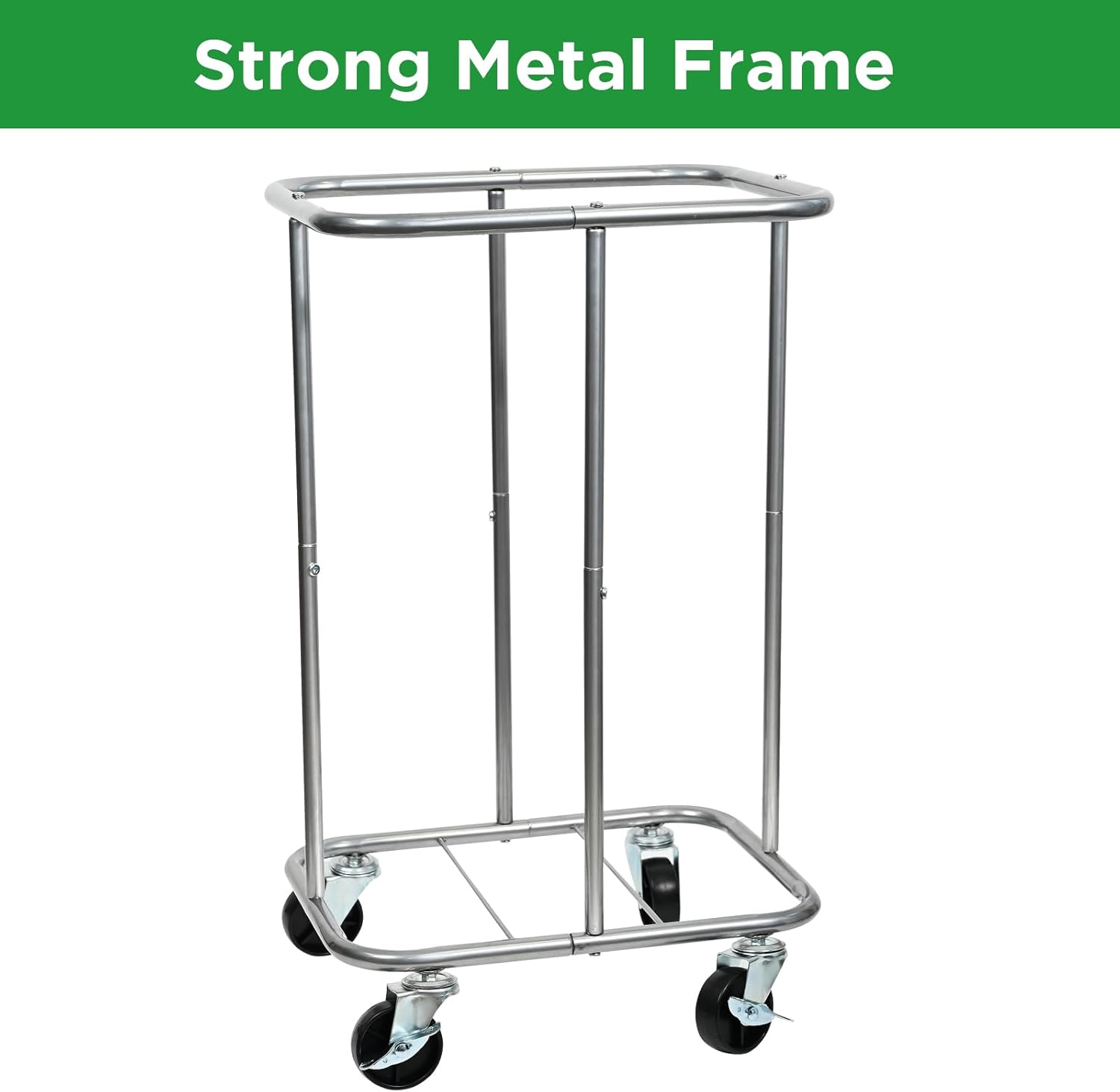 Laundry Basket with Wheels, Rolling Laundry Hamper with Removable Bag, 100L Laundry Sorter Cart, Tall Narrow Slim Clothes Hamper Organizer with Sturdy Metal Frame, Beige