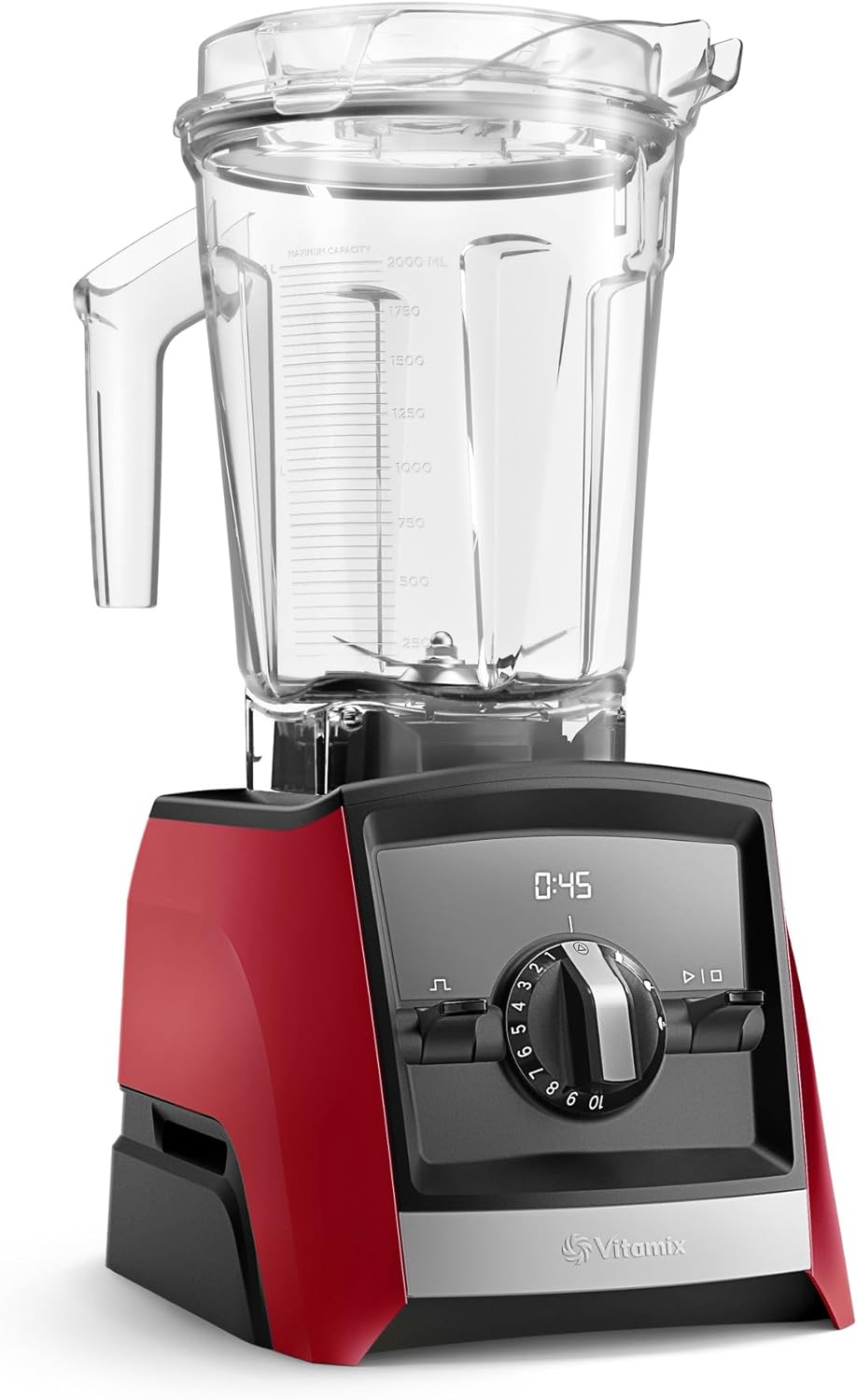 Vitamix A2500 Ascent Series Smart Blender, Professional-Grade, 64 oz. Low-Profile Container, Red (Renewed)