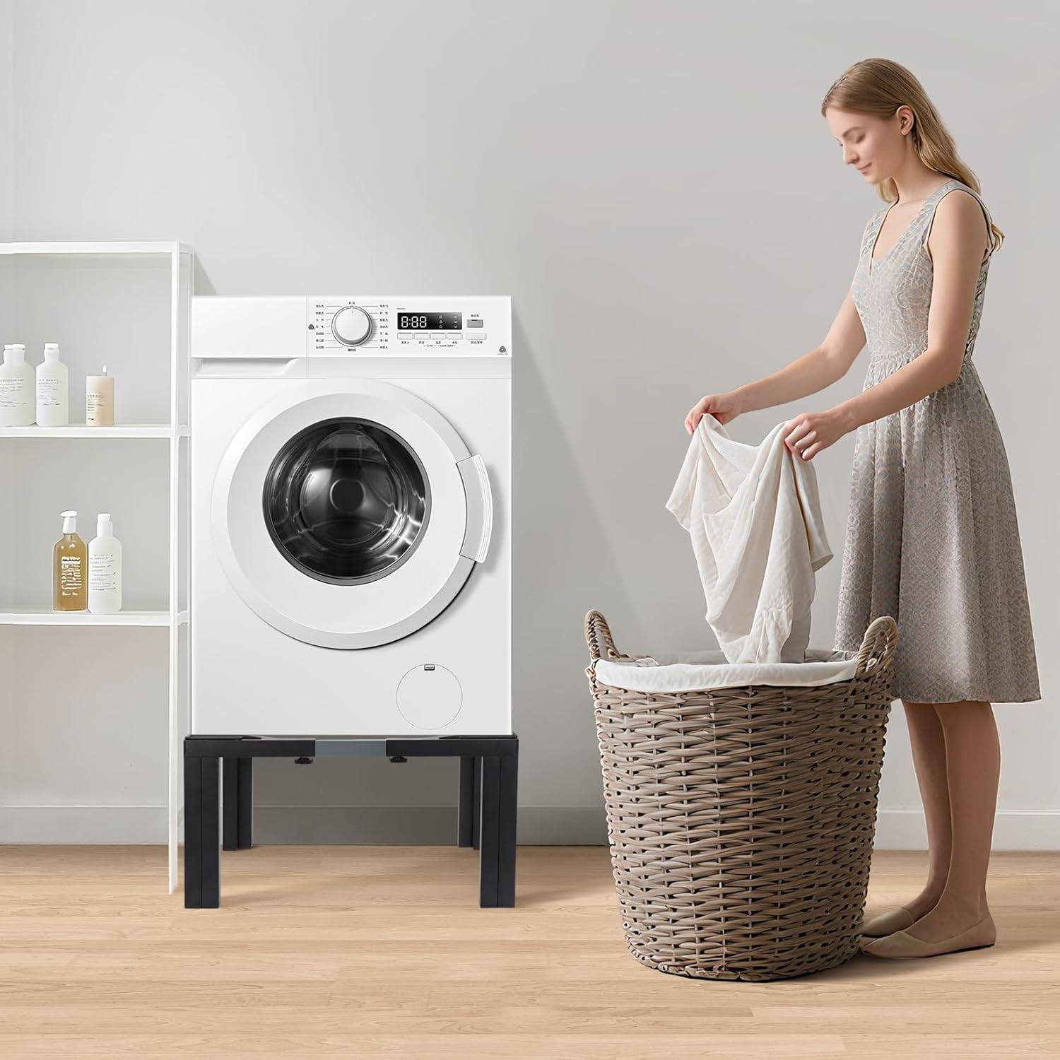 Nefish Steel Laundry Pedestal Height 12