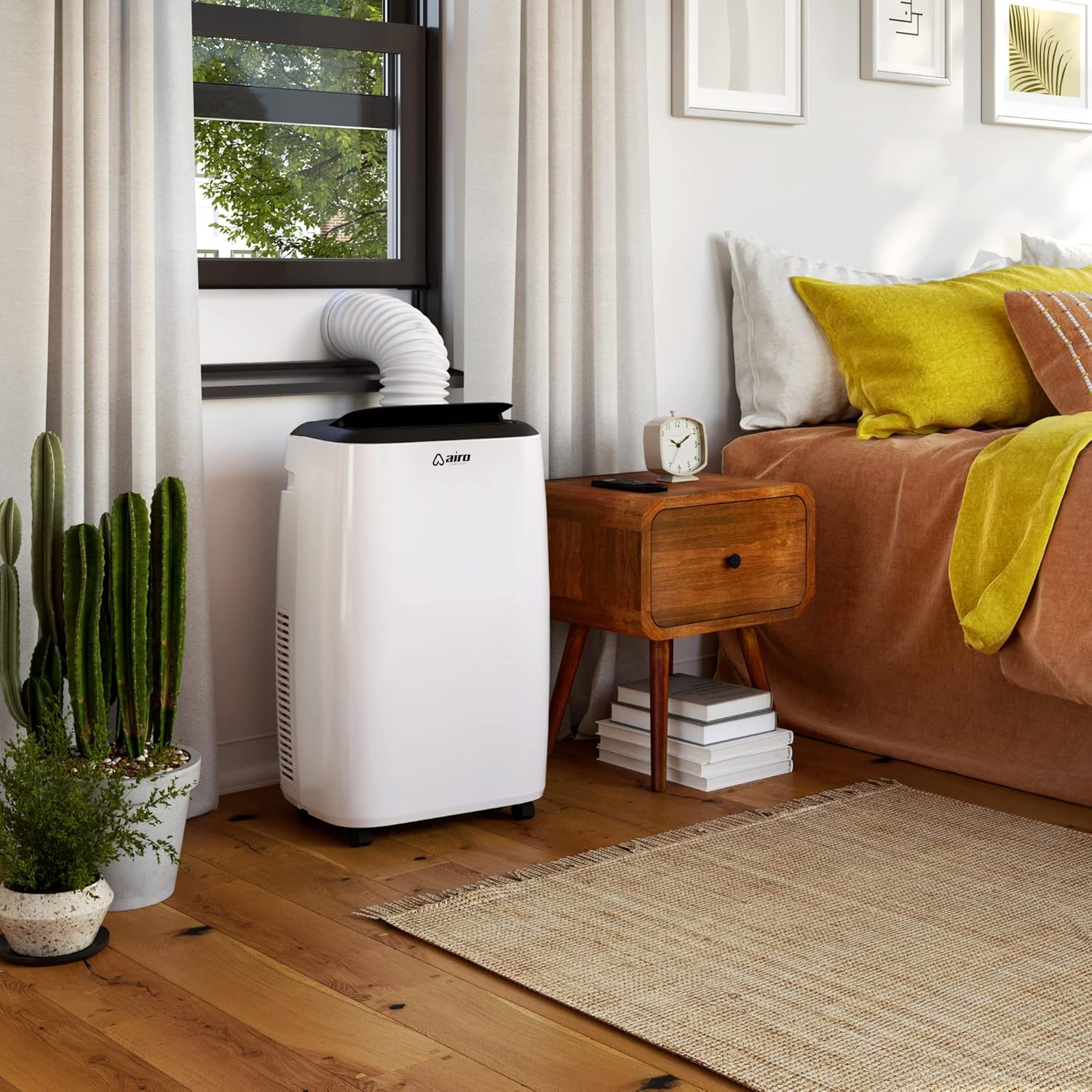 AIRO COMFORT Portable Air Conditioner Bundle - 8000 BTU for 350 sq. ft & 12000 BTU for 550 sq. ft Floor Standing AC Units