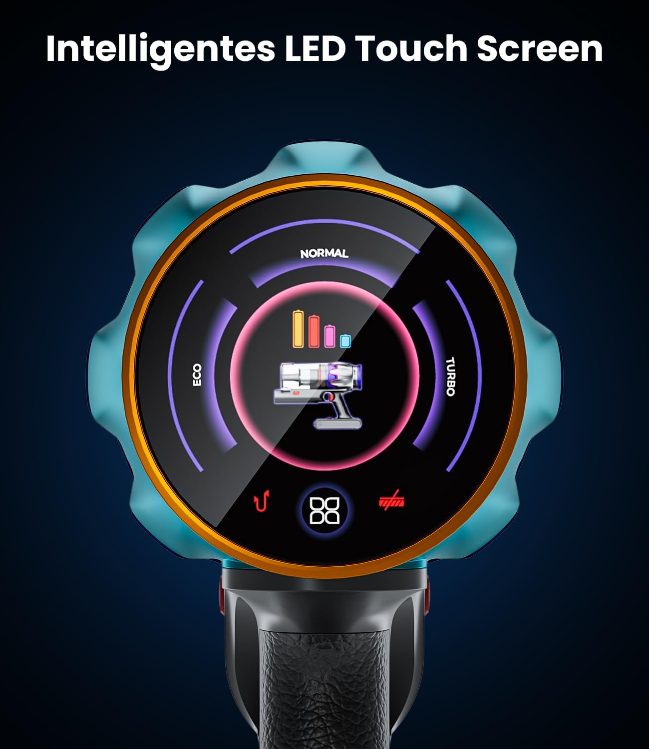 Cordless Vacuum Cleaner, 580W 48KPA 70Mins Vacuum Cleaners for Home, Cordless Stick Vacuum with Touch Screen, Anti-Tangle & Wall Mount Charge, Wireless Vacumm for Home/Pet Hair/Carpets/Floors