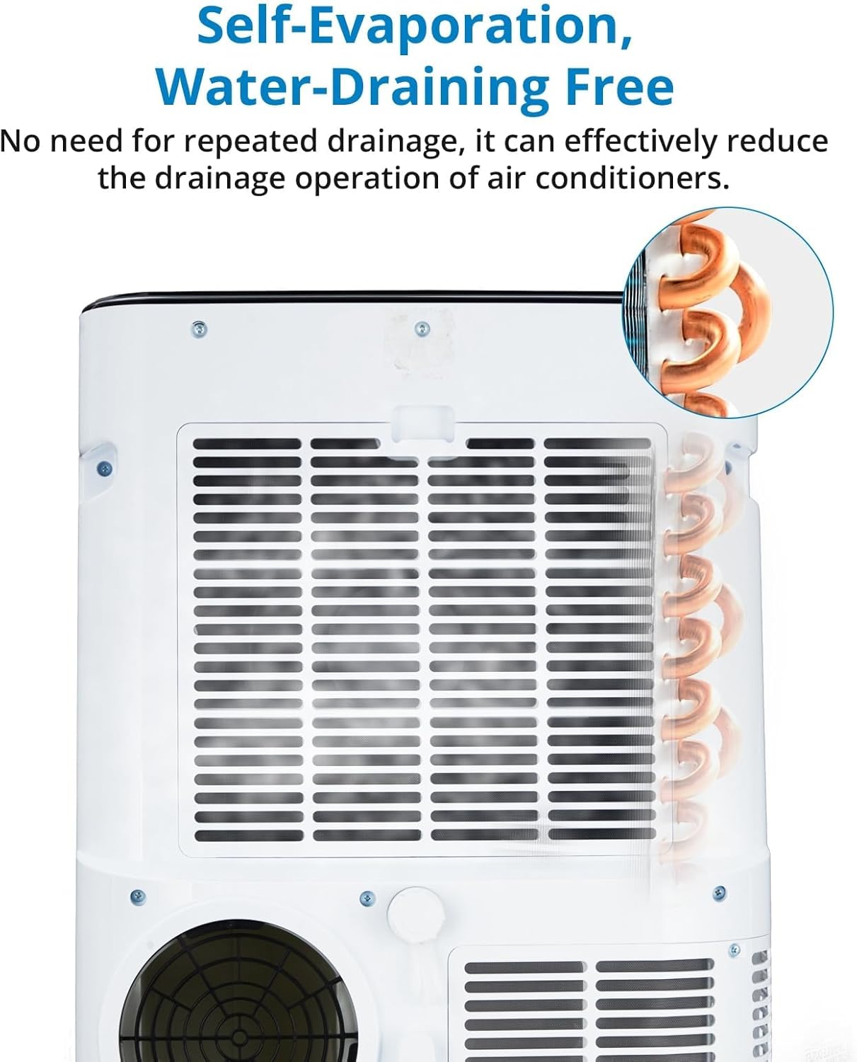 14000 BTU Portable Air Conditioners with Remote Control, 3-in-1 Free Standing Cooling AC Unit with Fan & Dehumidifier, Cools Room up to 750 sq.ft, Smart/Sleep Mode, 3 Speed, Auto Swing, 24H Timer