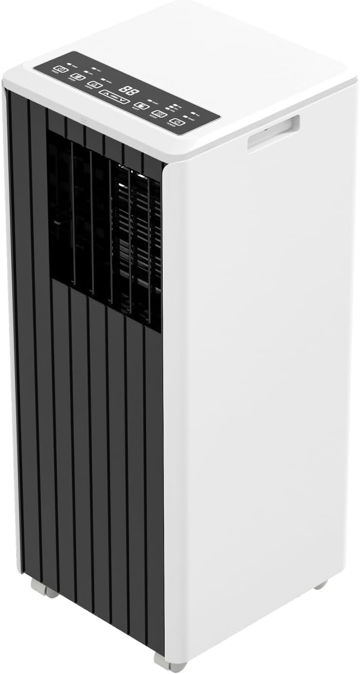 8000 BTU Portable AC Unit 3-in-1 Portable Air Conditioner Fan Dehumidifier Compact Mobile Air Conditioner for Rooms up to 350 Sq Ft with Remote Control and Sleep Mode
