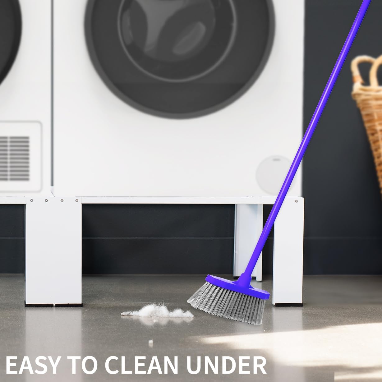 Life Finds Universal Laundry Dual Pedestal for Washer and Dryer Set, Washing Machine Stand, Dryer Base, White, LF-WDP01