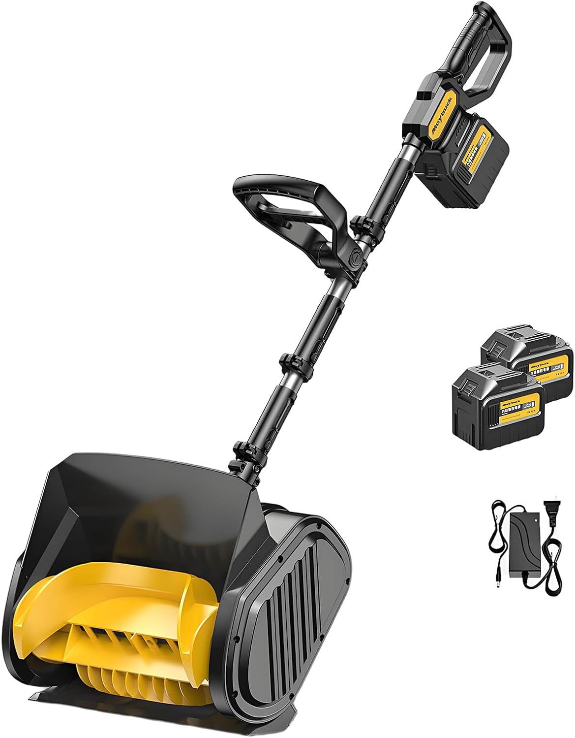 Handheld Electric Snow Shovel with Battery and Charger, Efficient Snow Removal, Retractable Snow Thrower for Driveway Winter Snow Removal(Two Batteries)
