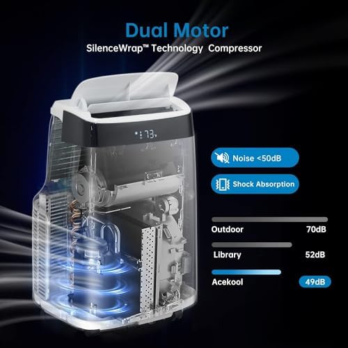 10000btu Portable Air Conditioner,Portable Ac Unit with Remote Control &Window Kit,3-in-1 Function,550 Sq. Ft Coverage,Air Conditioner Portable for Room or Office