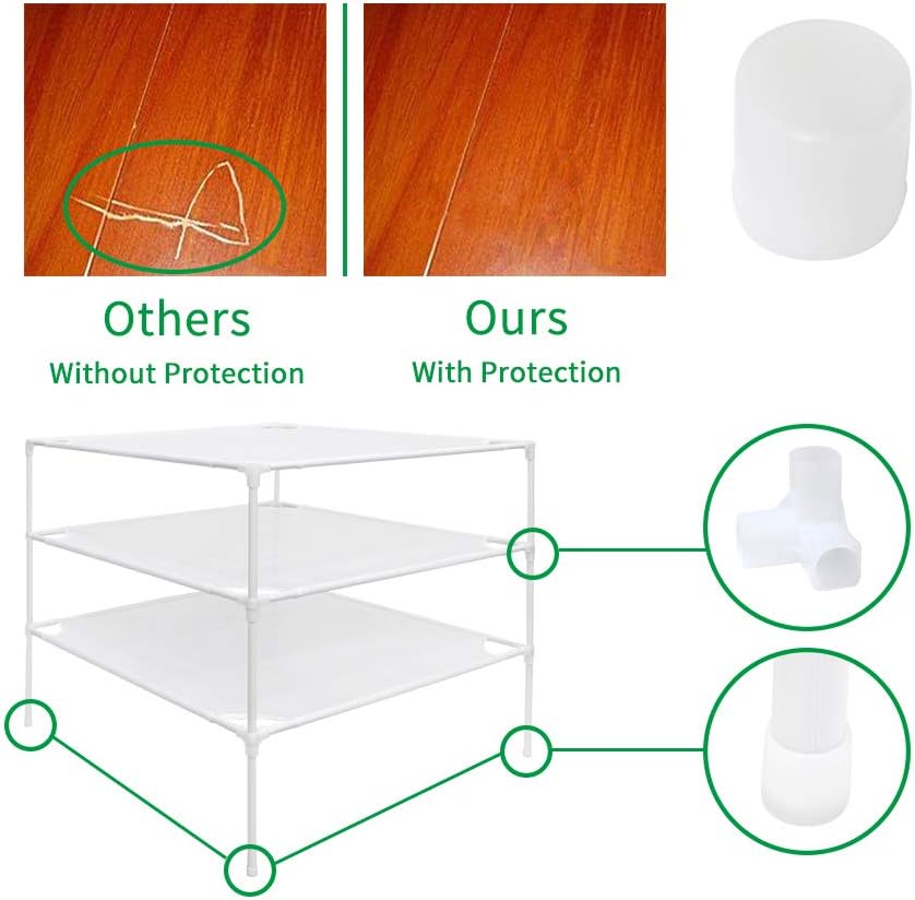 Growsun Sweater Drying Rack 6-Layer Stackable Mesh Cloth Dry Dyier,White
