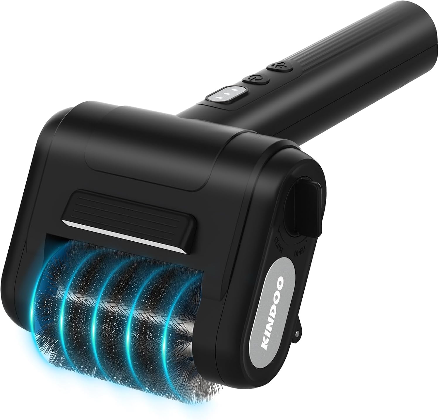 Electric Rechargeable Grill Brush,Grill Cleaner for Outdoor Grill with 800 RPM Motor - Bristle Stainless Steel Grill Cleaner with LED Light for BBQ, Heavy Duty Grill Cleaning Tool(Black)