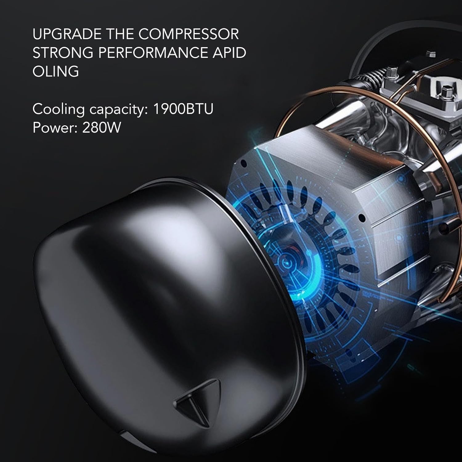 Portable Air Conditioners, Energy Saving Portable Ac Unit Aluminum Alloy Room Air Conditioners 1900btu 280w Dual Inverter Window Small Air Conditioner(US Plug)