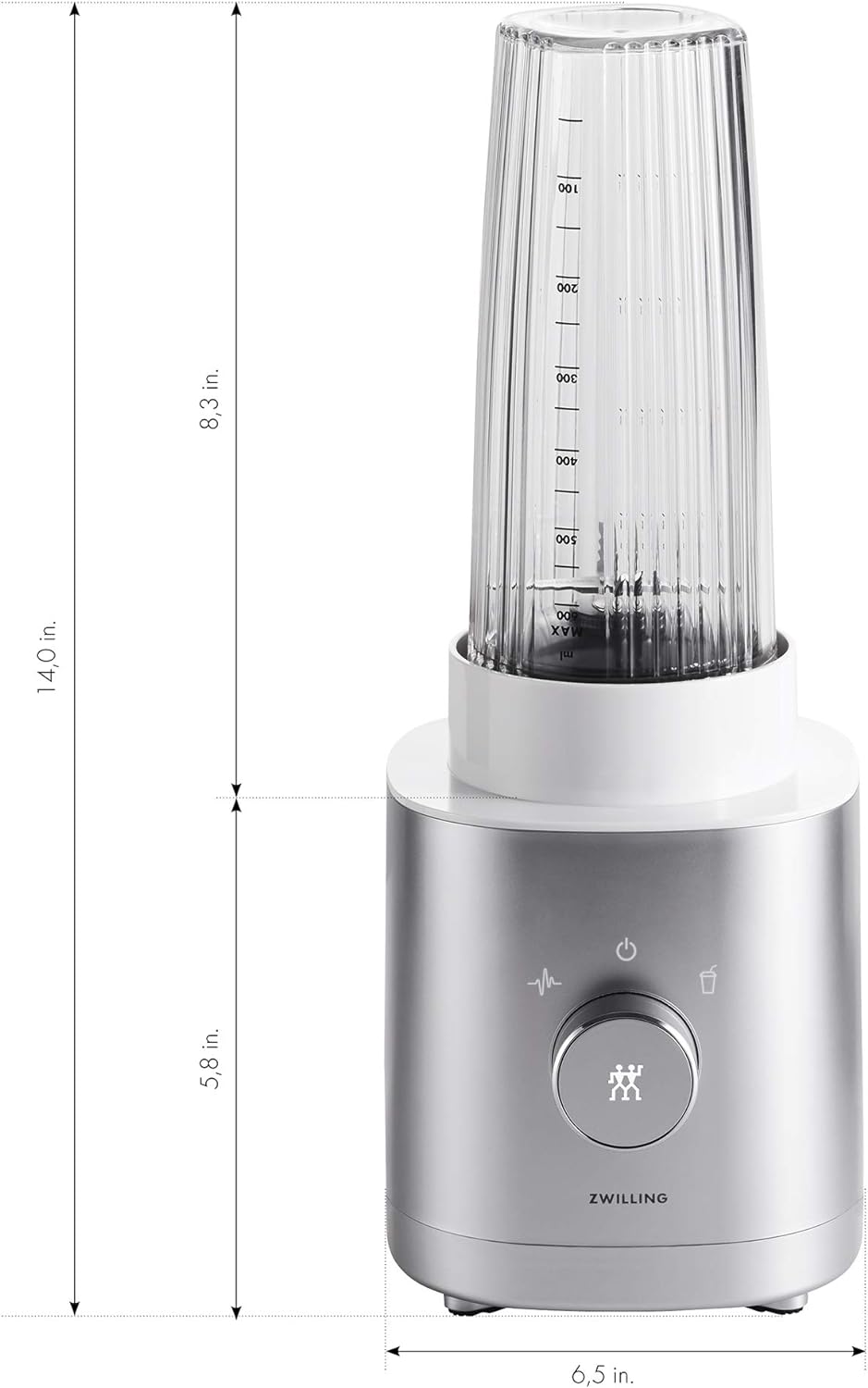 ZWILLING Enfinigy 20-oz. Personal Blender, Smoothie Blender, Silver