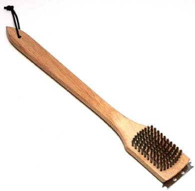 43004 18 in. Wooden Handle Grill Brush