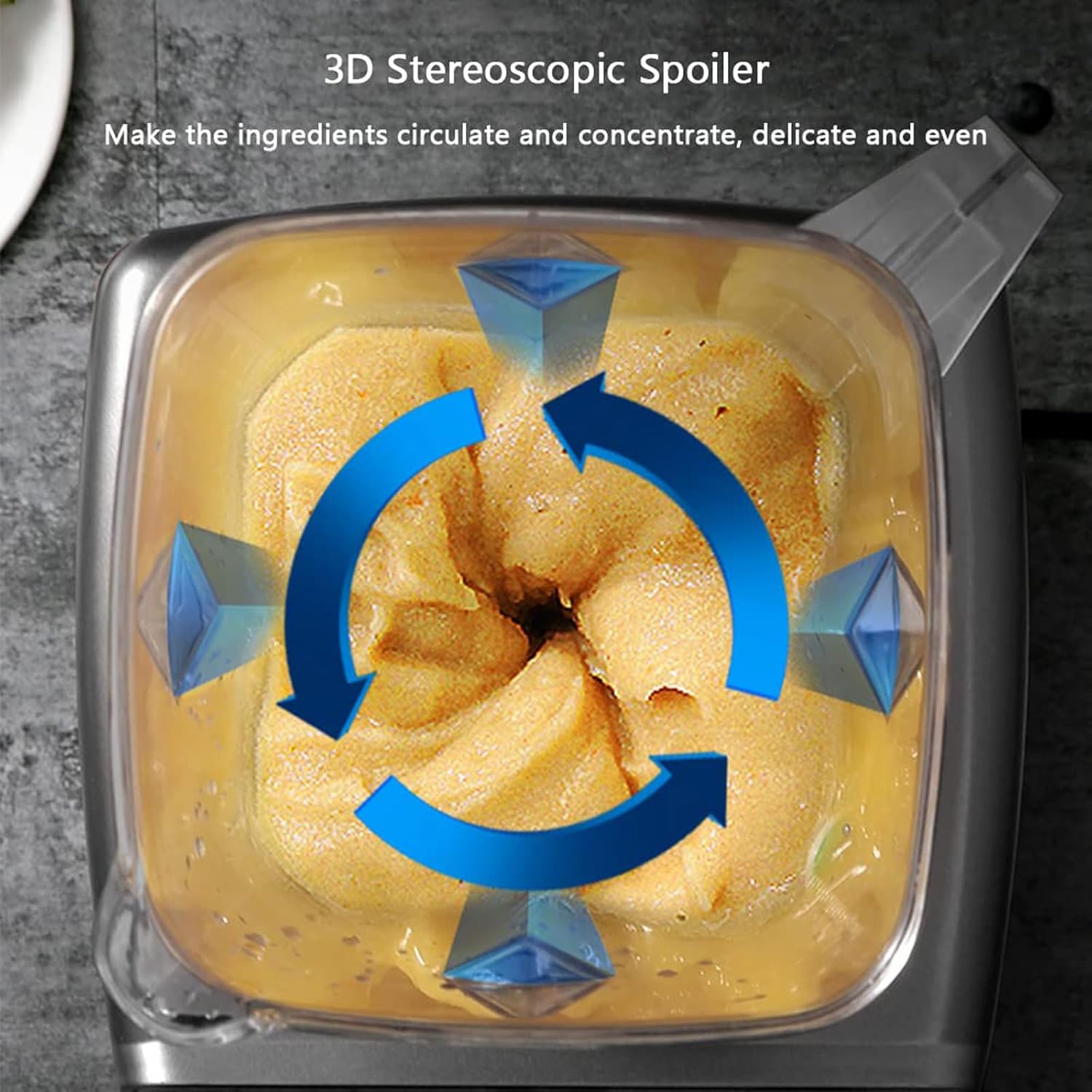 Smoothie Blender, 2L Large Capacity 1600W Professional Countertop Mixer, Multi-Function Soy Milk Maker,9 Speed black