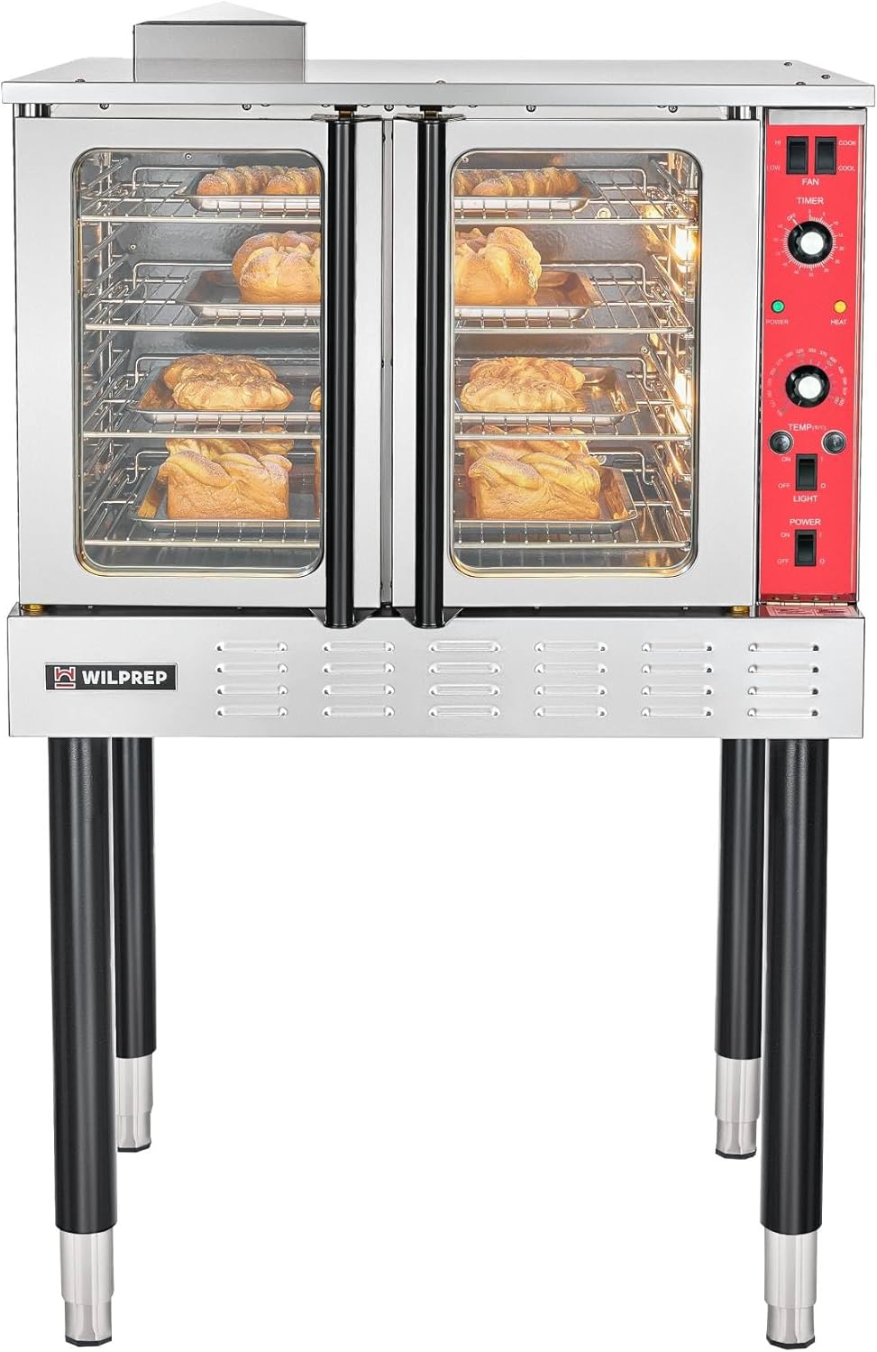 Commercial Convection Oven, Single Deck Electric Convection Oven with 10 kW Power, 7 cu ft Capacity, 38
