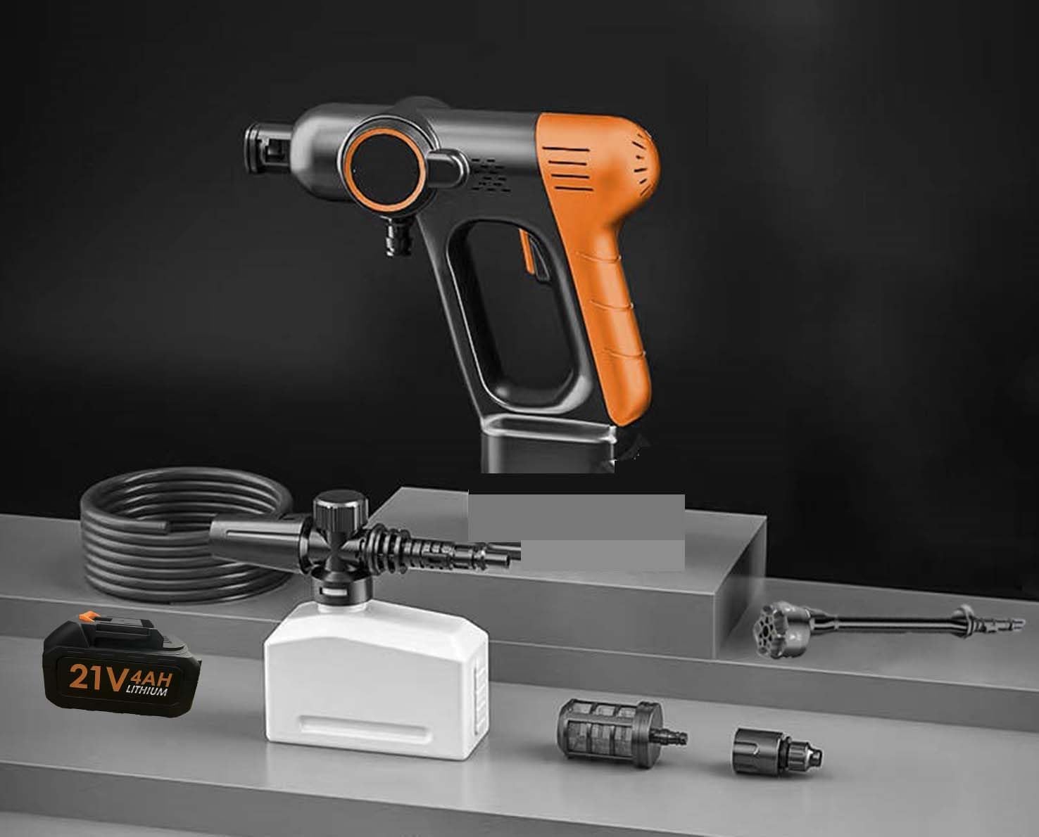 Cordless Pressure Washer, 30Bar Battery Powered with 3 Spray Modes and Accessories, Handheld Electric Power Washers for Cars/Fences/Driveways/Patios/Home Cleaning (Brushless)