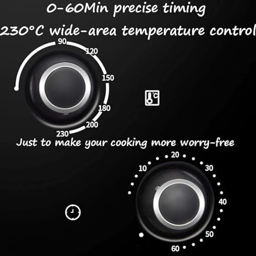 AMNOOL Household Intelligent 12L Electric Oven,Multifunctional Large-Capacity Chicken Oven Microwave Oven with Bakeware Pizza Baking Mini Oven Red (Red) (Red) Aesthetic and Practical-1*