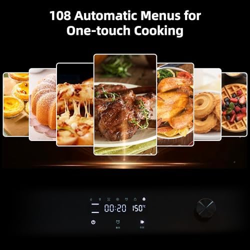 24 Inch Single Wall Oven, Built-in Electric Oven with Convection System & 8 Functions, 2.5 Cu.Ft Capacity, 3000w 240v, Mechanical Knobs Control with Timer