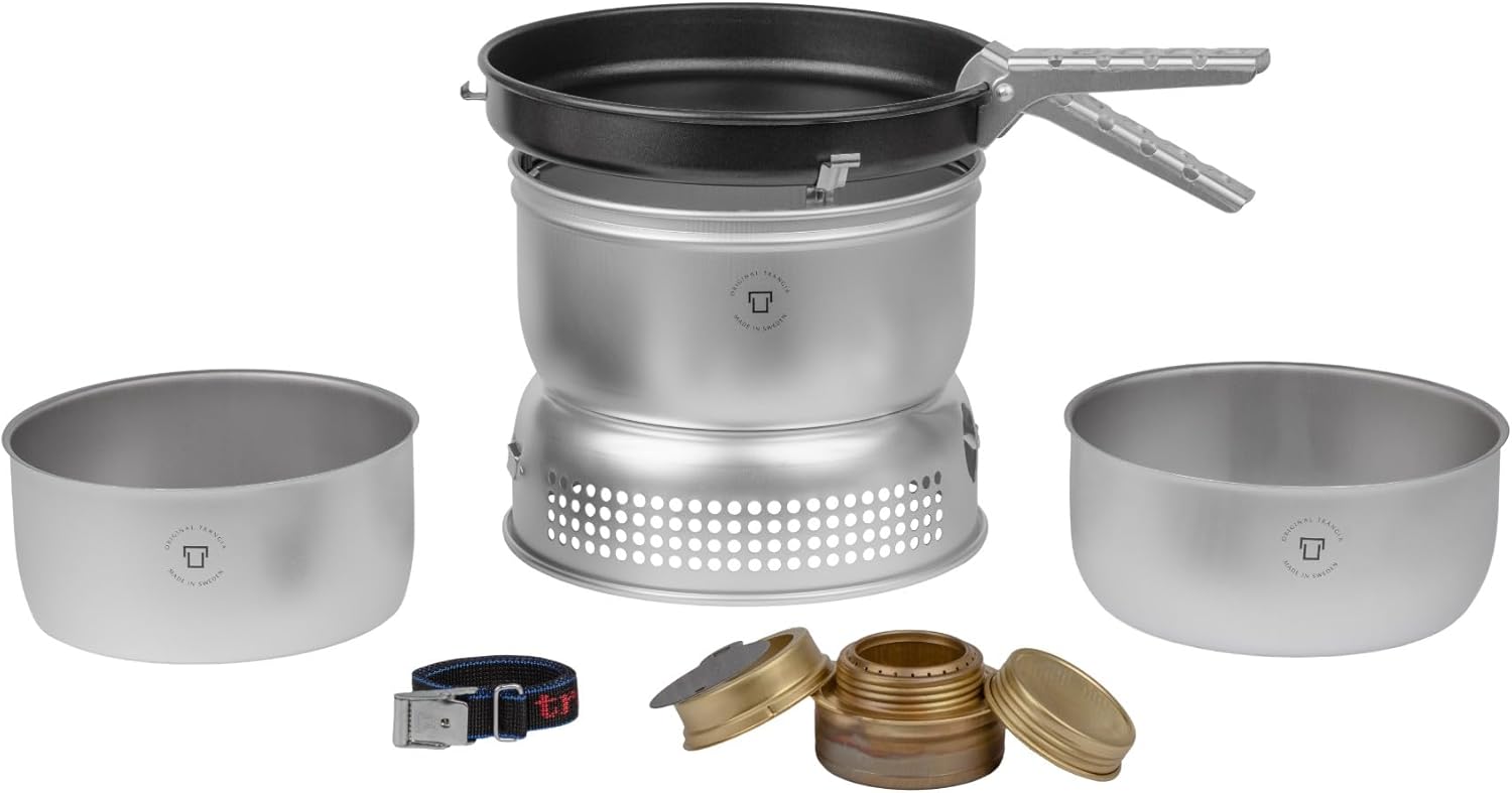 Trangia 25-23 Duossal 2.0 Camping Stove Kit with Stainless Steel Lined Pans