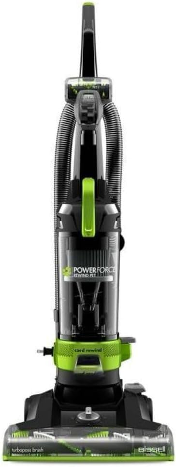 BIISSELL owerForce Helix Turbo Pet, Bagless, Upright Vacuum, Pet Friendly, Specialized Pet TurboBrush Tool, Wide Cleaning Path, Easy Empty Large Capacity Dirt Tank, 3332