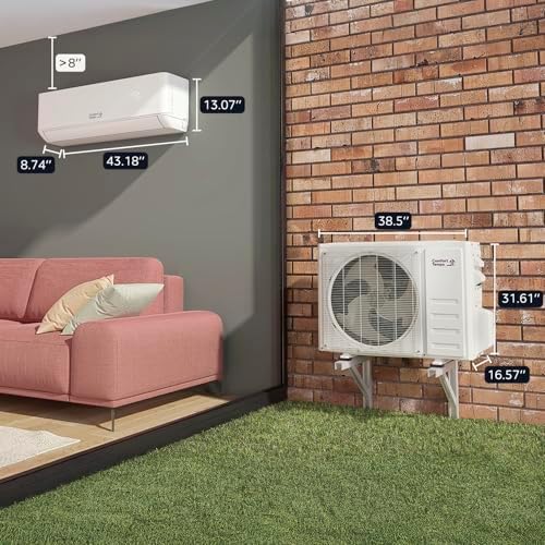 Ultra-Efficient 24000 BTU/220V Mini Split – 23 SEER for Lower Energy Bills– Pre-Charged, Ductless, Quiet & Comfortable Mini Split AC/Heating System|WiFi & Easy Install Kit |Pro Series by Comfort Temps