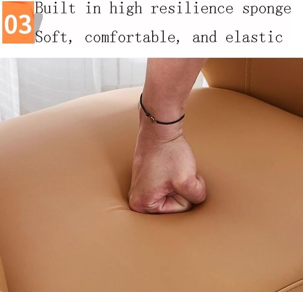 AYARNA Kitchen Dining Chairs 2 Piece Set Wear Resistant Leather Modern Living Dining Room Accent Arm Chairs Carbon Steel Legs Office Lounge Chair(Yellow+Grey)