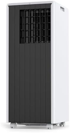 Portable Air Conditioner, 8000 BTU for Rooms Up to 350 Sq.Ft. Quiet Cooling w/Remote & 24H Timer, Energy Saving AC for Small Rooms, Bedrooms, Offices, Dormitories, Black