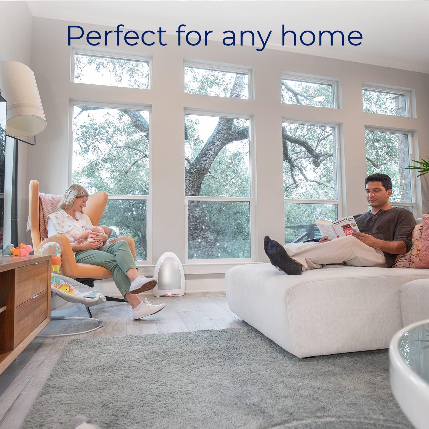 EyeVac Home Touchless Vacuum Automatic Dustpan - Great for Sweeping Pet Hair Food Dirt Kitchen - Ultra Fast & Powerful, No More Bending Down, Bagless, Corded, Automatic Sensors, 1000 Watt (White)