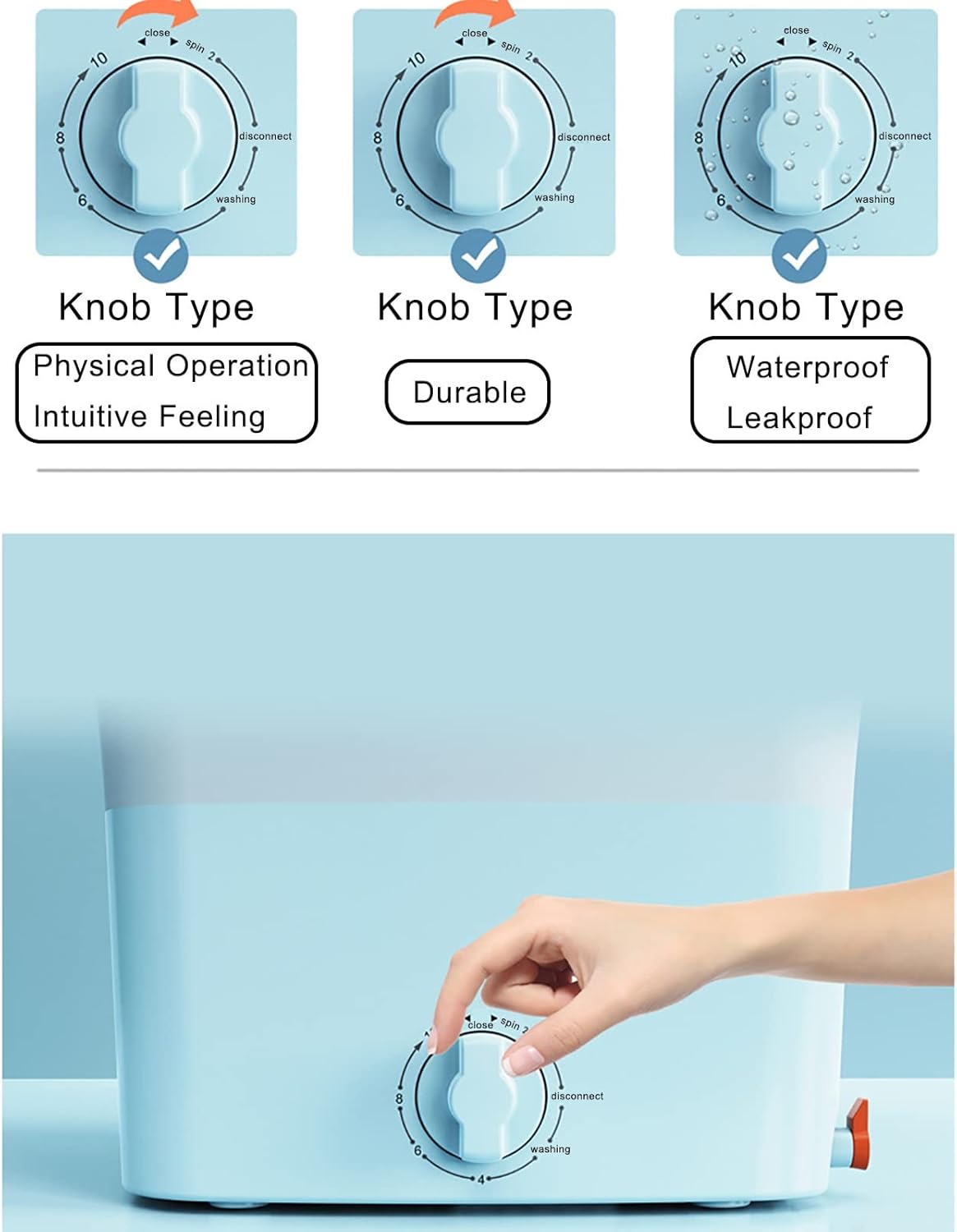 12L Small Washing Machine Portable Washer Foldable with Dehydration Basket, Knob Type Mini Laundry Machine for Baby Clothes, T-Shirts, Underwear, etc (Color : Green)