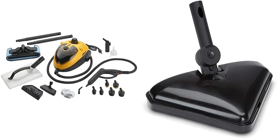 Wagner Spraytech 0282014 915e On-Demand Steam Cleaner & Wallpaper Removal & C900158.M SteamMachine Triangle Head Steam Mop for Corners and Floors