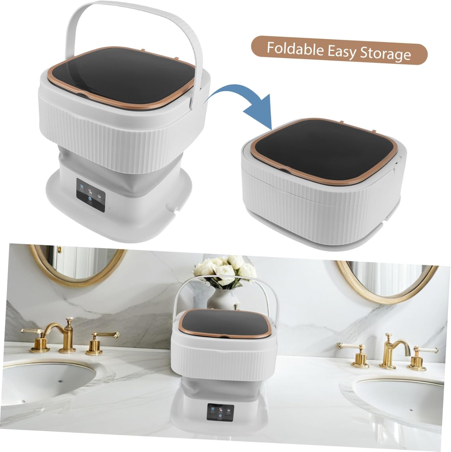 POPETPOP Mini Portable Laundry Machine l In-one Washer Dryer for Travel Undergarments