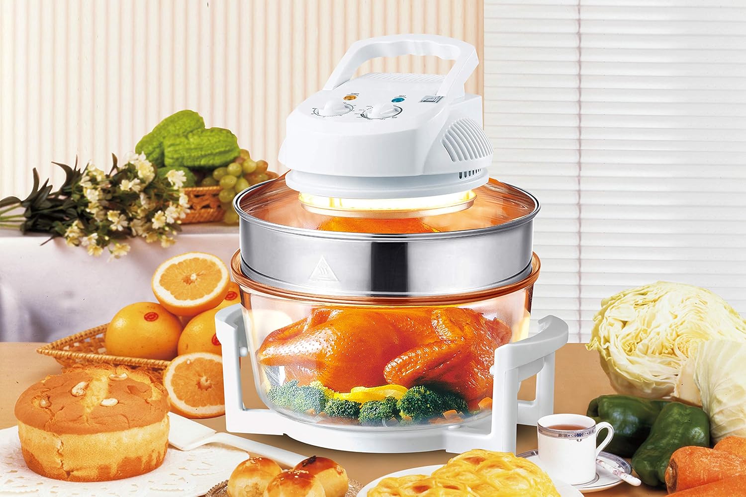 SPT SO-2004A: Super Turbo Oven with Extender Ring, white, 12 liters