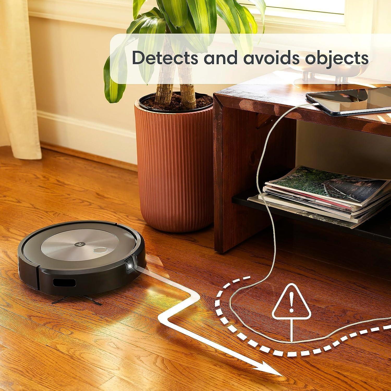iRobot Roomba Combo j5+ Self-Emptying Robot Vacuum & Mop – Identifies and Avoids Obstacles Like Pet Waste & Cords, Empties Itself for 60 Days, Clean by Room with Smart Mapping, Works with Alexa​