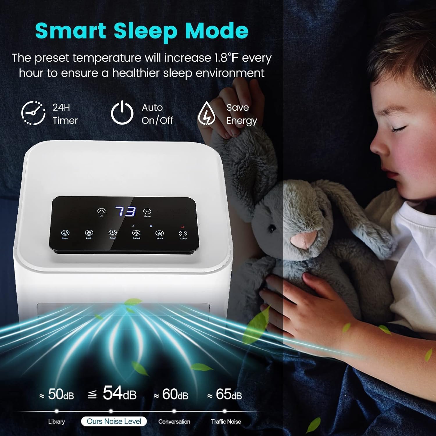 ARLIME Portable Air Conditioners, 10000 BTU Air Unit w/Built-in Dehumidifier, Sleep Mode, 24H Timer, Child Lock, LED Touch Panel & Window Kit, Cools up to 350 Sq.Ft