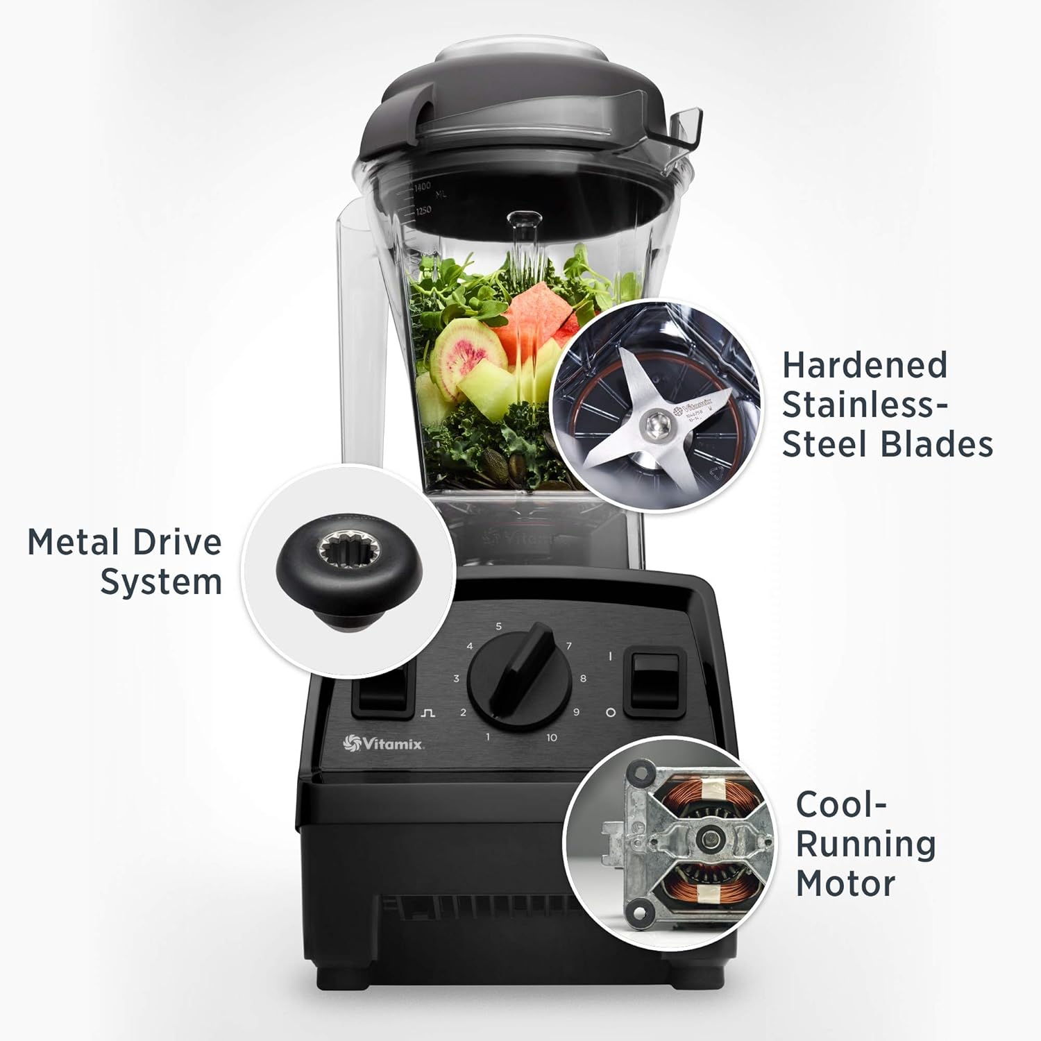 Vitamix E310 Blender with Under Blade Scraper Tool - 48oz Container for Smoothies, Soups, Frozen Desserts