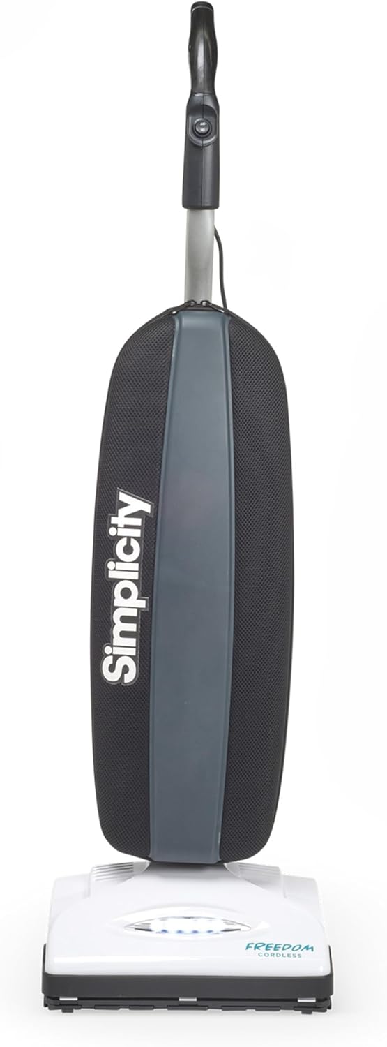 Simplicity Freedom Cordless Bag Vacuum Cleaner, Portable Vacuum for Carpet and Hard Floors, Brushroll Auto Adjusts to Floor Height, Light Weight Vacuum Cleaner for Home, Certified HEPA Bag, S10CV.10